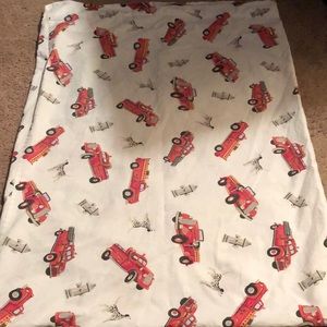 Pottery Barn Kids Fire truck pillowcase